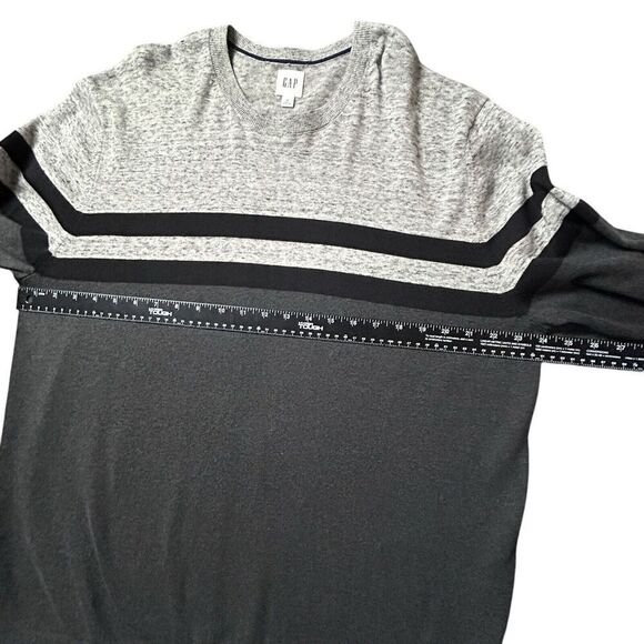 Gap crewneck sweater Mens Sz XL  Y2k‎ Style Colorblock Gray Lightweight Retro - Picture 4 of 8